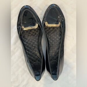 Tory Burch, women’s flats, patent leather, black color